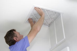 Changing air filter in home