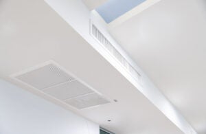 Image shows air return vent where air is filtered