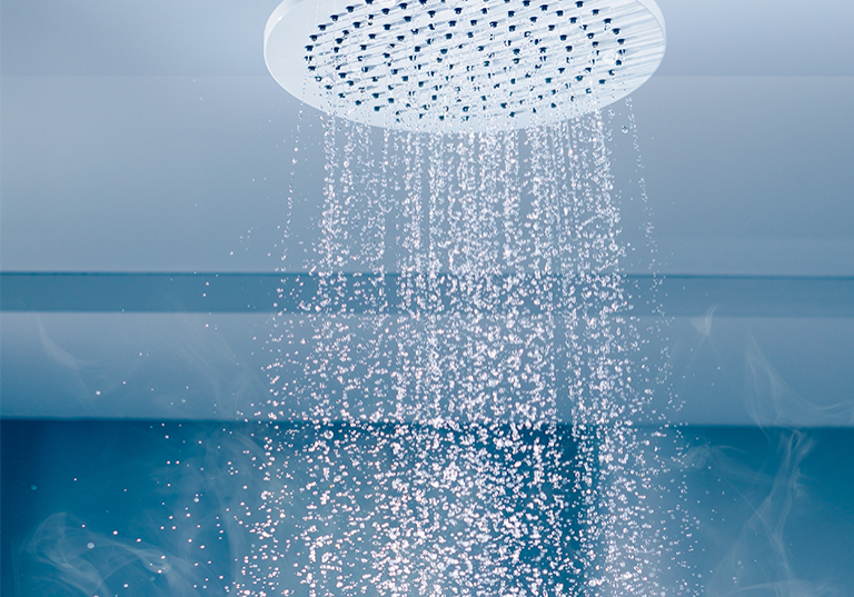 shower head running water